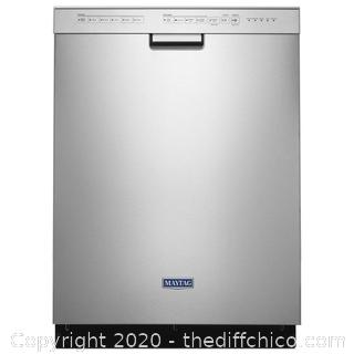 ($749) MAYTAG Front Control Built-In Tall Tub Dishwasher in Fingerprint Resistant Stainless Steel, 50 dBA