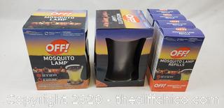 *NEW* OFF! Backyard Mosquito Repellent Lamp & 8 Refill Diffusers and candles, Repels Mosquitoes in an area up to 10x10 feet