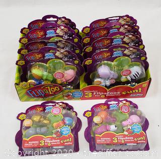 *NEW* FlipaZoo - Mini Figures - Collectibles - Lot of Ten 3 pack 30 total toys- Series 1 - 2016 -