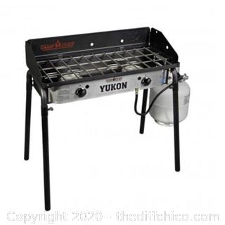 NEW ($189.99) STOVE CAMPING 2 BURNER PROPANE Gas Outdoor Portable Cooking BBQ Hiking Camp Chef