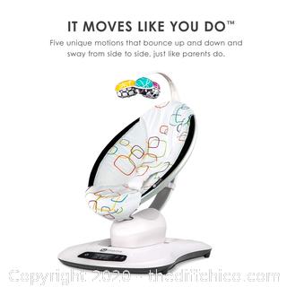 ($250) 4moms mamaRoo 4 Baby Swing | Bluetooth Baby Rocker with 5 Unique Motions | Soft, Plush Fabric | Multi Plush