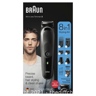 Braun Hair Clippers for Men MGK3260, 7-in-1 Beard Trimmer, Ear and Nose Hair Trimmer, Detail Trimmer, Cordless & Rechargeable