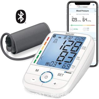 Beurer BM67 Upper Arm Blood Pressure Monitor, Large Cuff, Automatic & Digital, XL LCD Display, Bluetooth with App, Home Use BP Machine Kit | Patented Technology, White