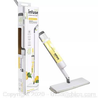 Casabella Infuse Spray Mop Kit - 1 Mop 1 Reusable Mop Pad 1 Multi-surface Floor Cleaner Concentrate - Meyer Lemon