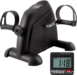 GOREDI Pedal Exerciser Stationary Under Desk Mini Exercise Bike - Peddler Exerciser with LCD Display, Foot Pedal Exerciser for Seniors,Arm/Leg Exercise (Black)