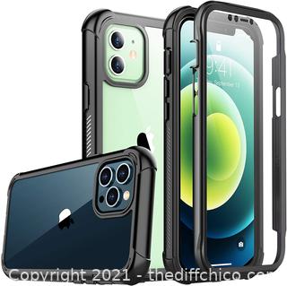 Temdan Bumper Case Compatible with iPhone 12 Case,Compatible with iPhone 12 Pro Case,Full Body Protector Rugged Shockproof Cover
