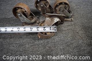 4 Metal Casters