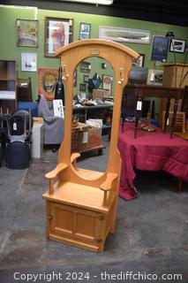 Ice Box Hall Tree - 31 3/4 in x 15 in x 75 1/2 in