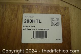Ice Box Hall Tree - 31 3/4 in x 15 in x 75 1/2 in