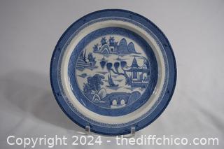 Woods Ware Blue and White Plate