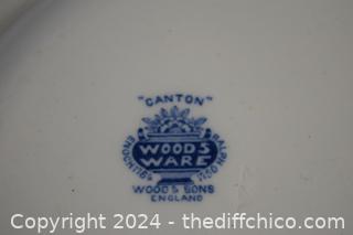 Woods Ware Blue and White Plate
