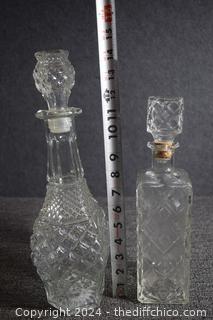 2 Vintage Glass Decanters