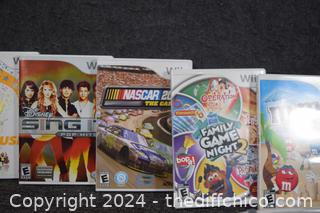 WII Lot - Balance Borad, Games and Much More plus tote