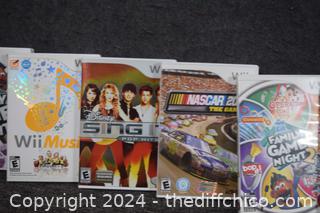 WII Lot - Balance Borad, Games and Much More plus tote
