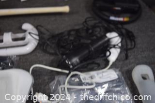 WII Lot - Balance Borad, Games and Much More plus tote