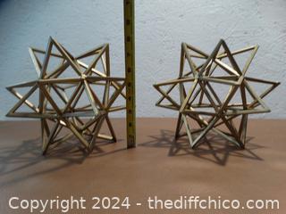 2 Geometer Metal Decor 