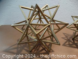 2 Geometer Metal Decor 