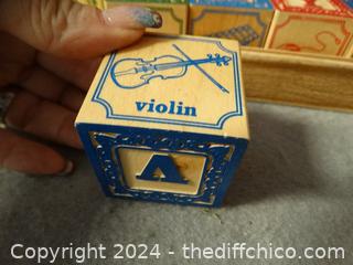 Kids Wood Alphabet Blocks