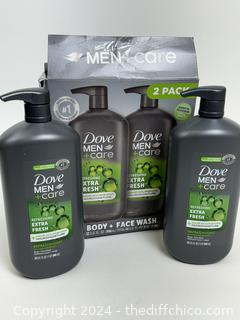 NEW - Dove Men s Extra Fresh Body + Face Wash 32 Fluid Ounce (Pack of 2) EXP 03/2027