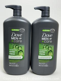 NEW - Dove Men s Extra Fresh Body + Face Wash 32 Fluid Ounce (Pack of 2) EXP 03/2027