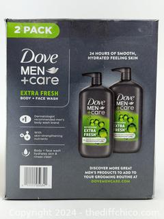 NEW - Dove Men s Extra Fresh Body + Face Wash 32 Fluid Ounce (Pack of 2) EXP 03/2027