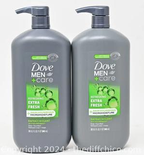 NEW - Dove Men s Extra Fresh Body + Face Wash 32 Fluid Ounce (Pack of 2) EXP 03/2027