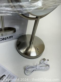 Conair Rechargeable Vanity Mirror with 3 Light Settings Energy Efficient