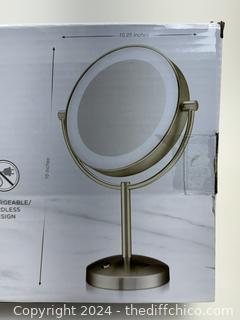 Conair Rechargeable Vanity Mirror with 3 Light Settings Energy Efficient