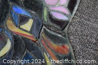 Hanging StainGlass - some damage see pictures - 14 in x 26 1/2 in