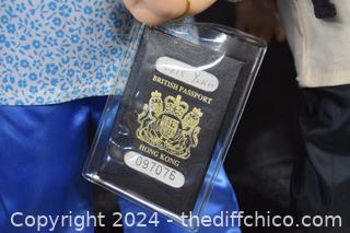 4 Oriental Dolls w/British Passports-names on passports