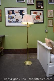 Working Adjustable Top Pole Lamp - 15 in dia x 62 in