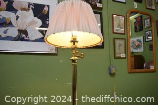 Working Adjustable Top Pole Lamp - 15 in dia x 62 in
