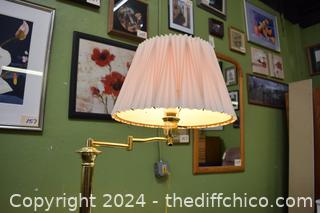 Working Adjustable Top Pole Lamp - 15 in dia x 62 in