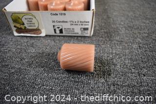 Box of Brown Smelly Votive Candles