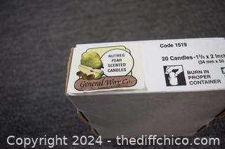 Box of Brown Smelly Votive Candles