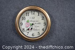 Working 12 1/2 in dia Clock