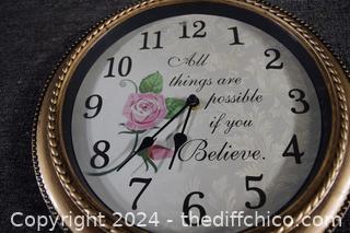 Working 12 1/2 in dia Clock