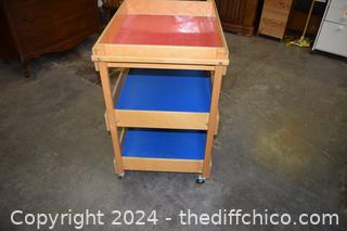 Rolling Cart - 29 3/4 in x 21 in x 32 1/2 in