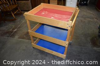 Rolling Cart - 29 3/4 in x 21 in x 32 1/2 in