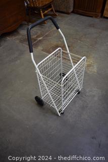 Folding Rolling Cart - 16 in x 12 in x 26 1/2 in basket size