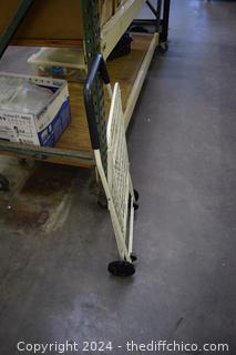 Folding Rolling Cart - 16 in x 12 in x 26 1/2 in basket size