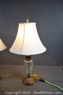 Working Pair of Lamps - 14 in dia x 26 1/2 in