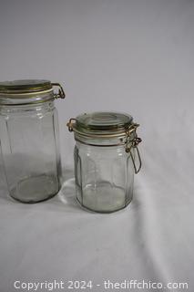 2 Glass Storage Jars