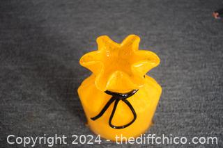 New Hand Made Orange Glass Vase