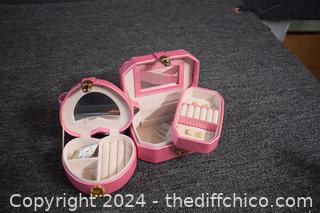 2 New Pink Miniature Jewelry Boxes