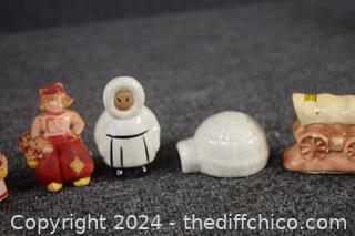 5 Sets of Salt and Pepper Shakers
