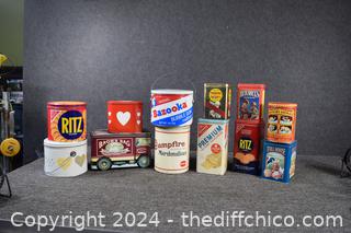 12 Advertisement Tins
