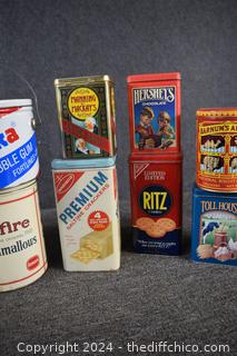 12 Advertisement Tins