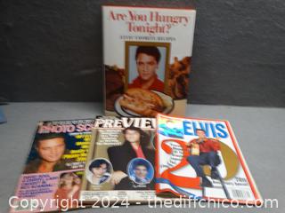 Elvis Magazines & Cookbook 