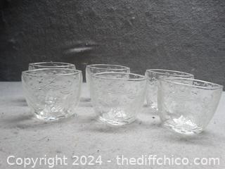 6 Glass Cups 